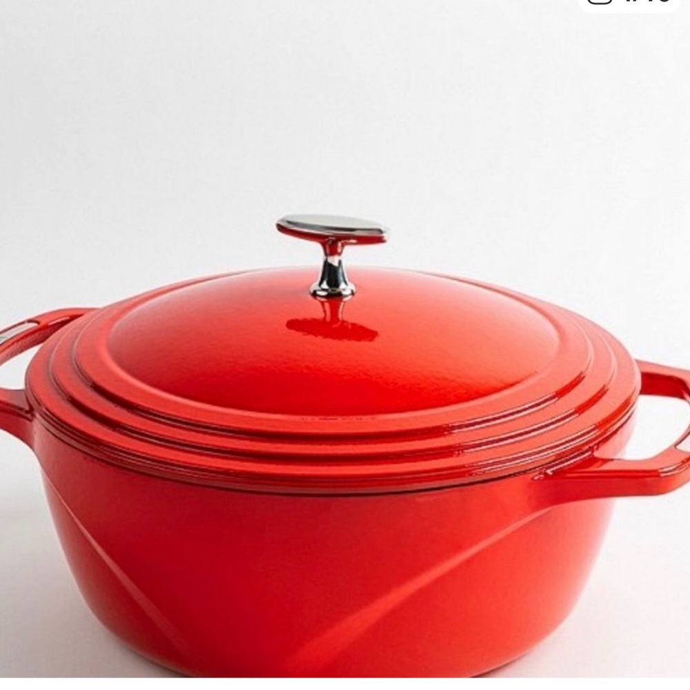 Red Cast Iron Dutch Oven